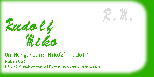 rudolf miko business card